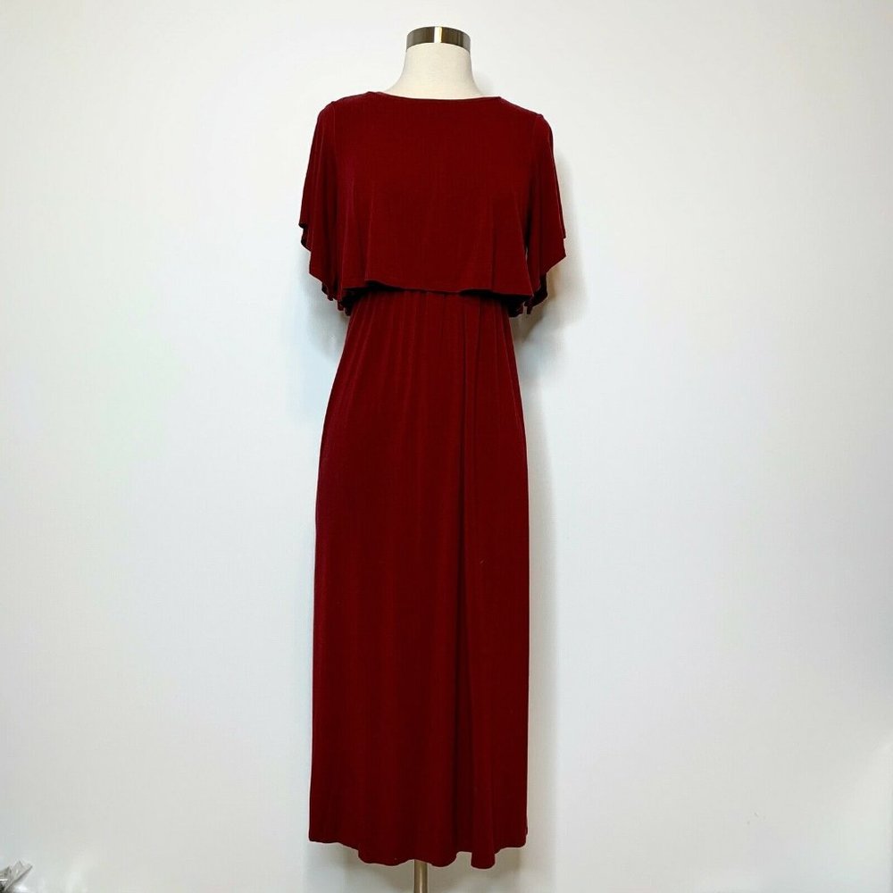 ISABEL Maternity Dress Women XS Maroon Dark Red